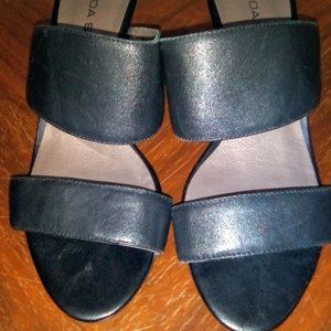 Leather Double Strap Heels, 8m